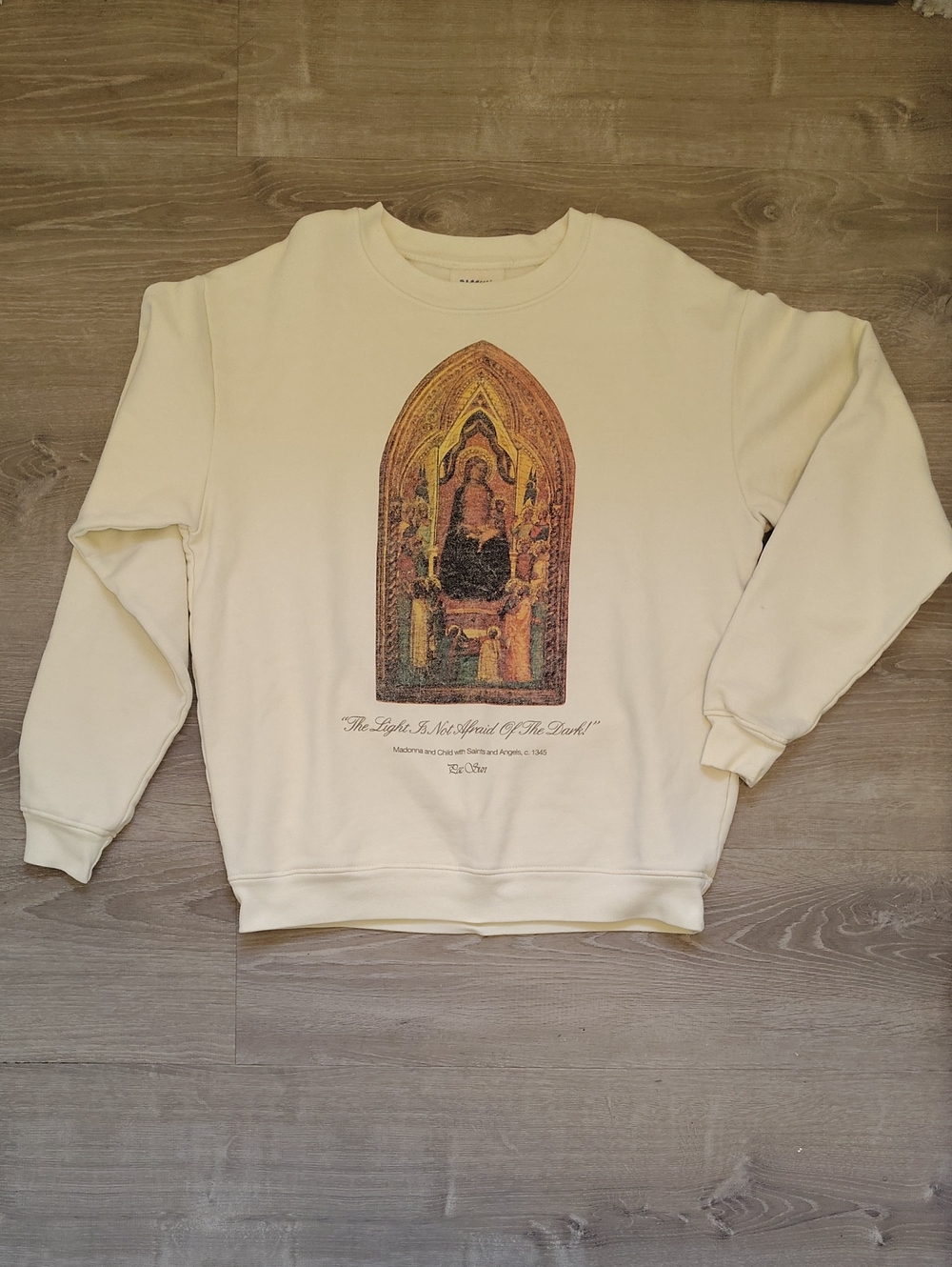PacSun Cream Graphic Crewneck Sweatshirt